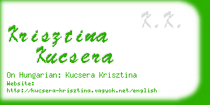 krisztina kucsera business card